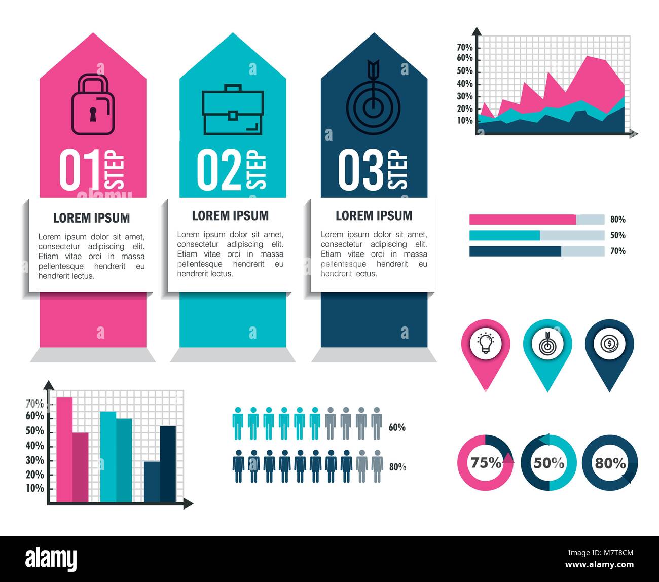 business infographic template icons Stock Vector Image & Art - Alamy