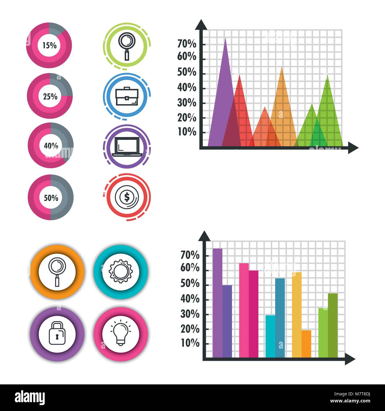business infographic template icons Stock Vector Image & Art - Alamy