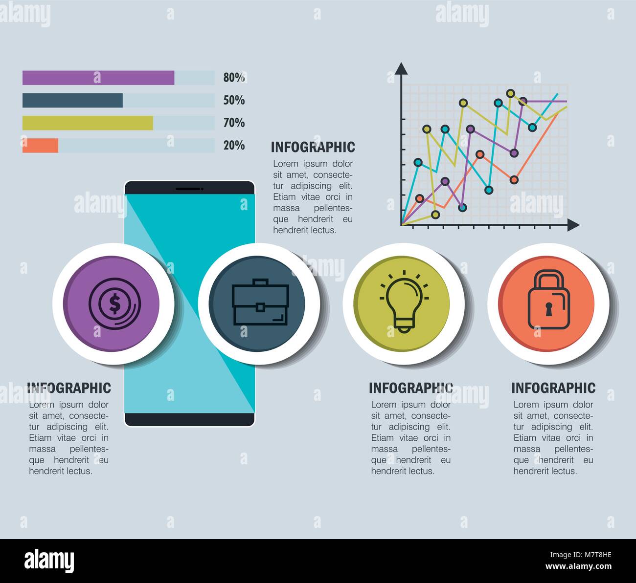 technology and business infographic template icons Stock Vector Image ...