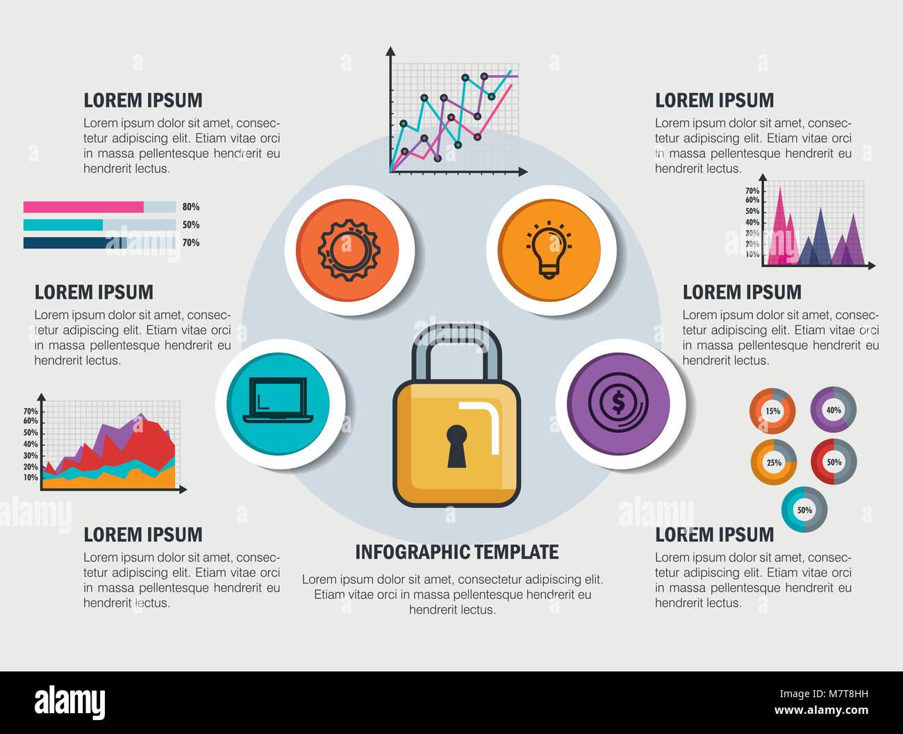 business infographic template icons Stock Vector Image & Art - Alamy