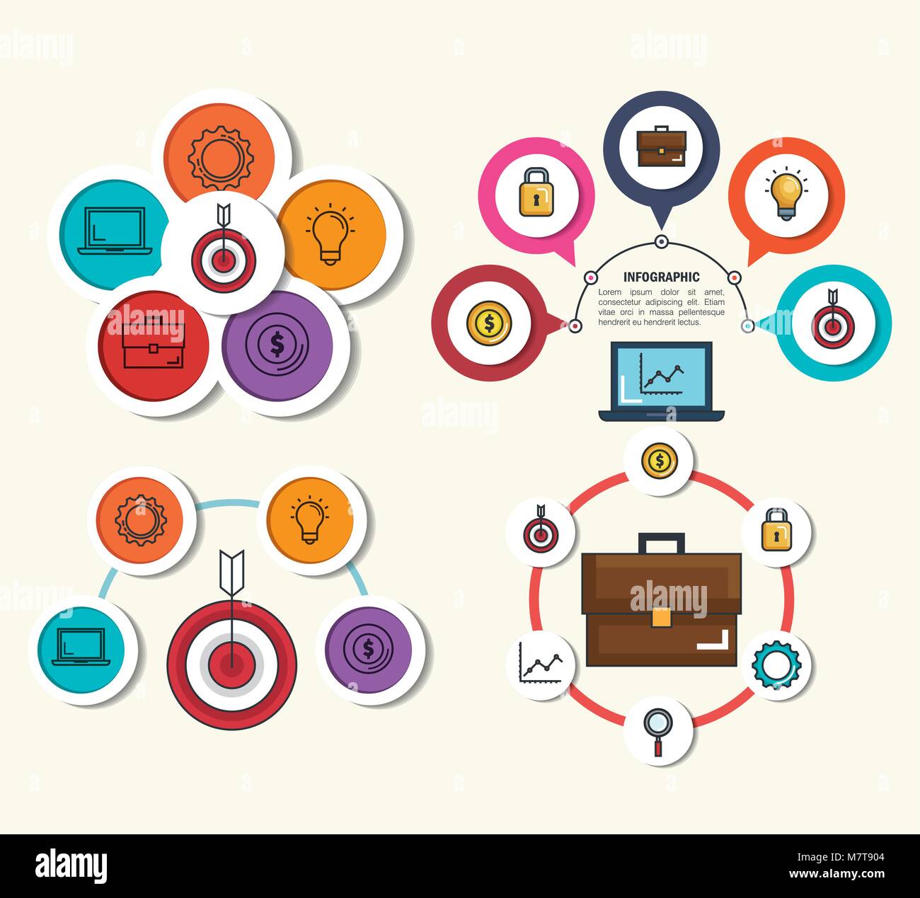 business infographic template icons Stock Vector Image & Art - Alamy