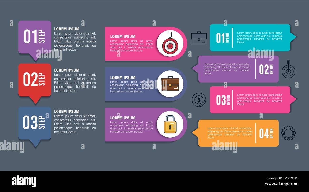 business infographic template icons Stock Vector Image & Art - Alamy