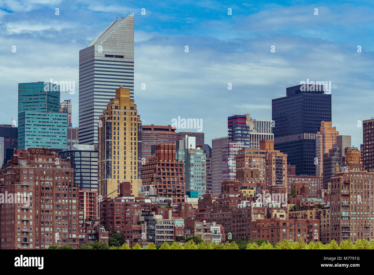 The Citigroup Center in Midtown Manhattan from The East River , New York Stock Photo