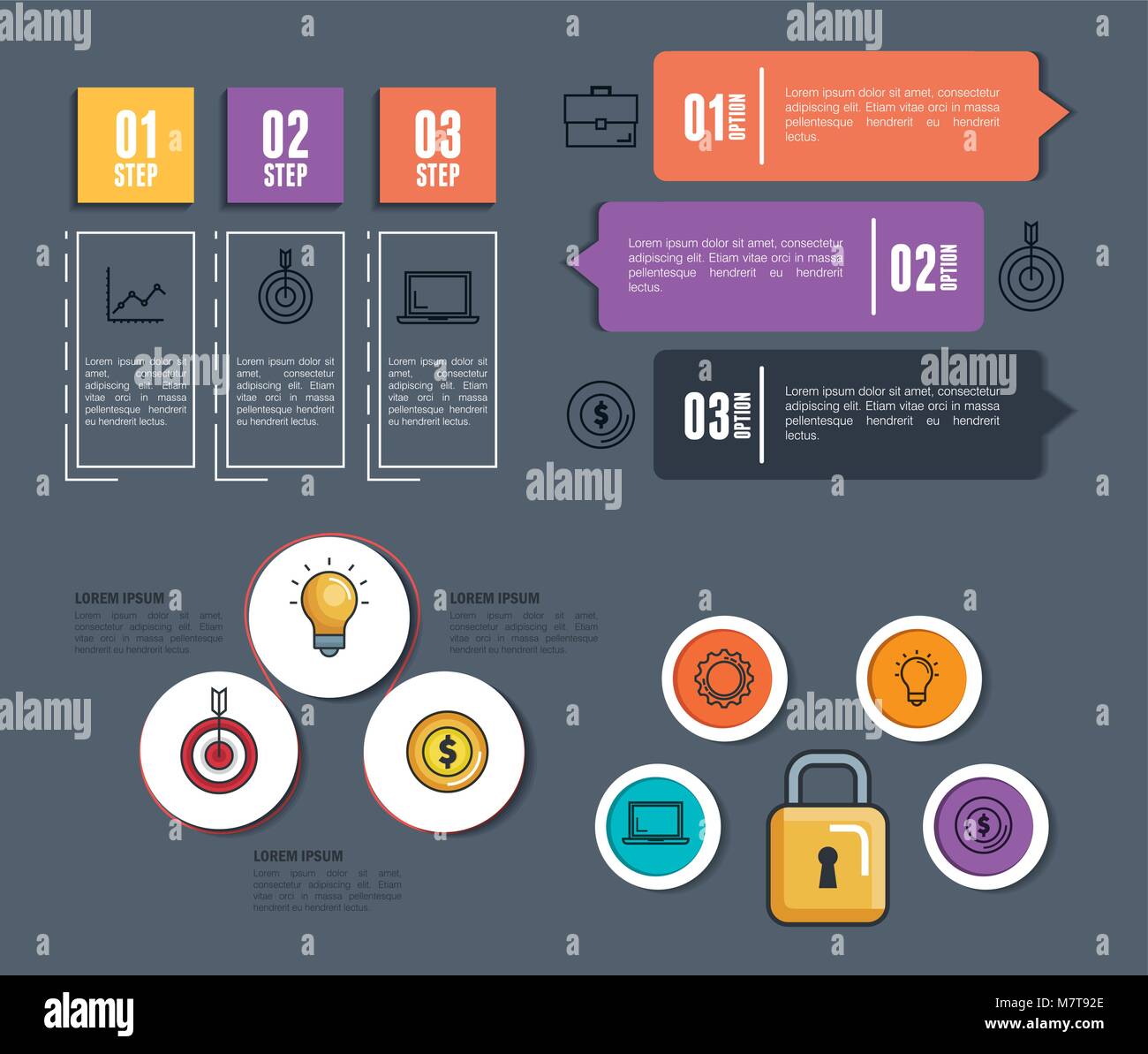business infographic template icons Stock Vector Image & Art - Alamy