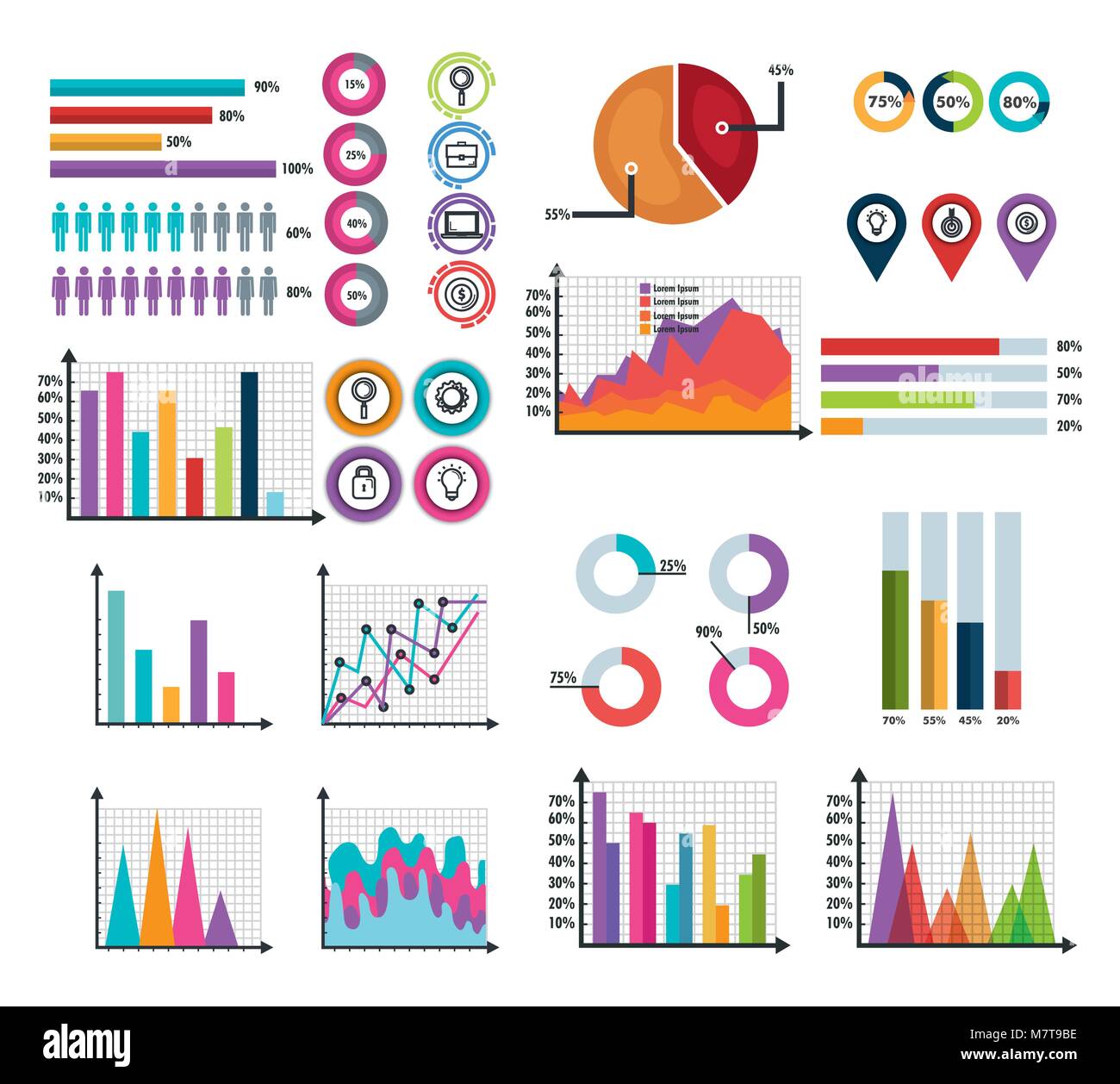business infographic template icons Stock Vector Image & Art - Alamy