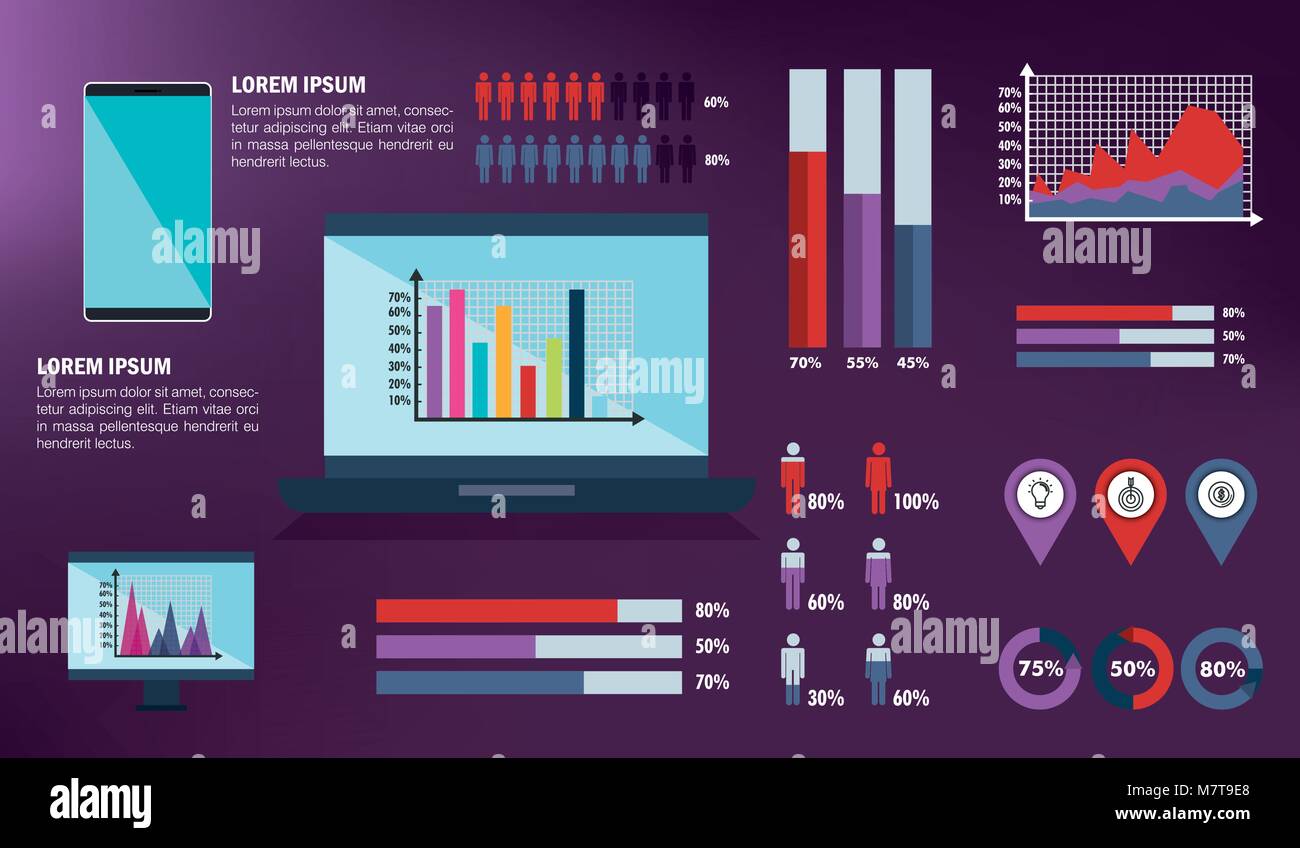 business infographic template icons Stock Vector Image & Art - Alamy