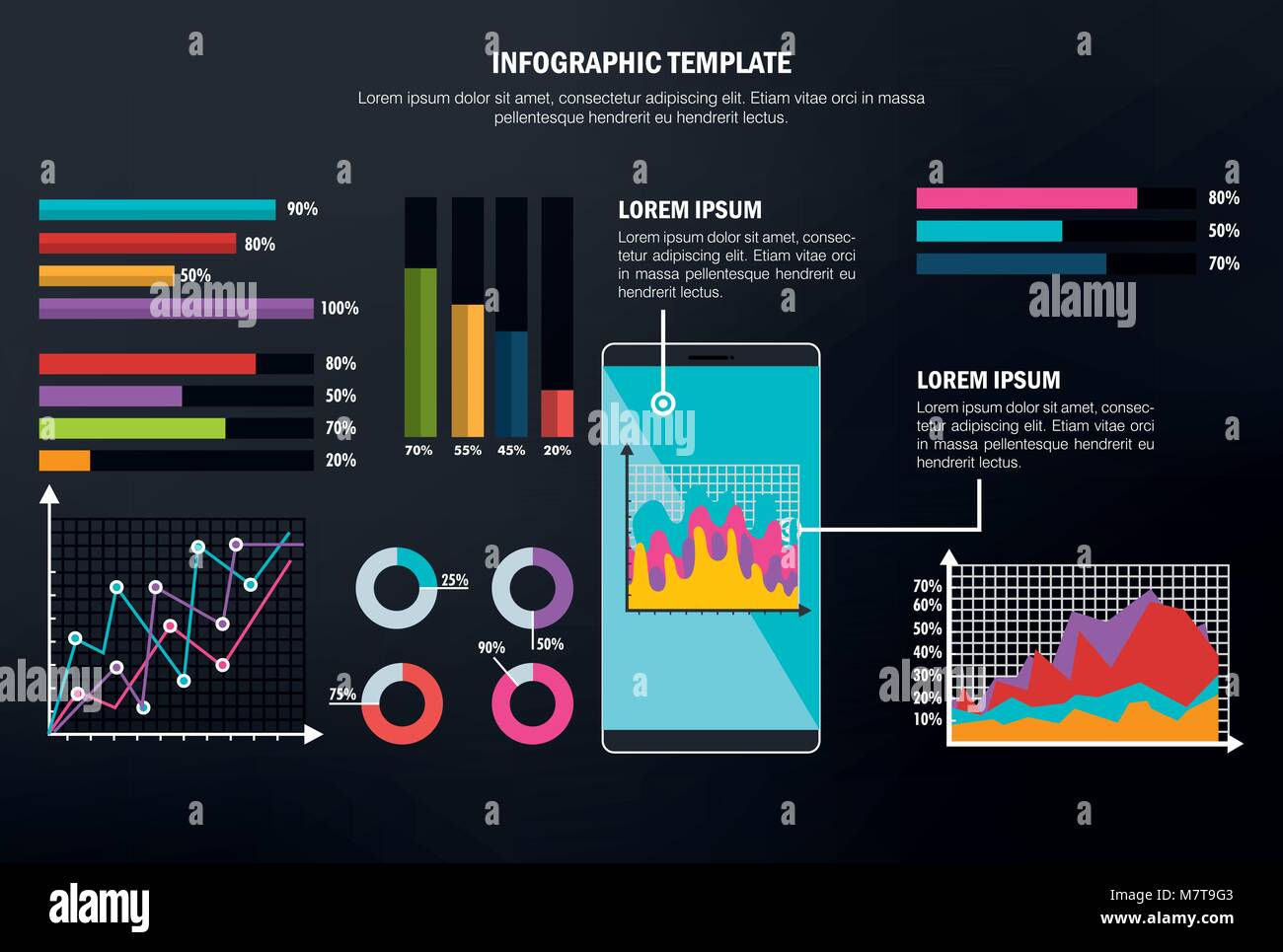 business infographic template icons Stock Vector Image & Art - Alamy