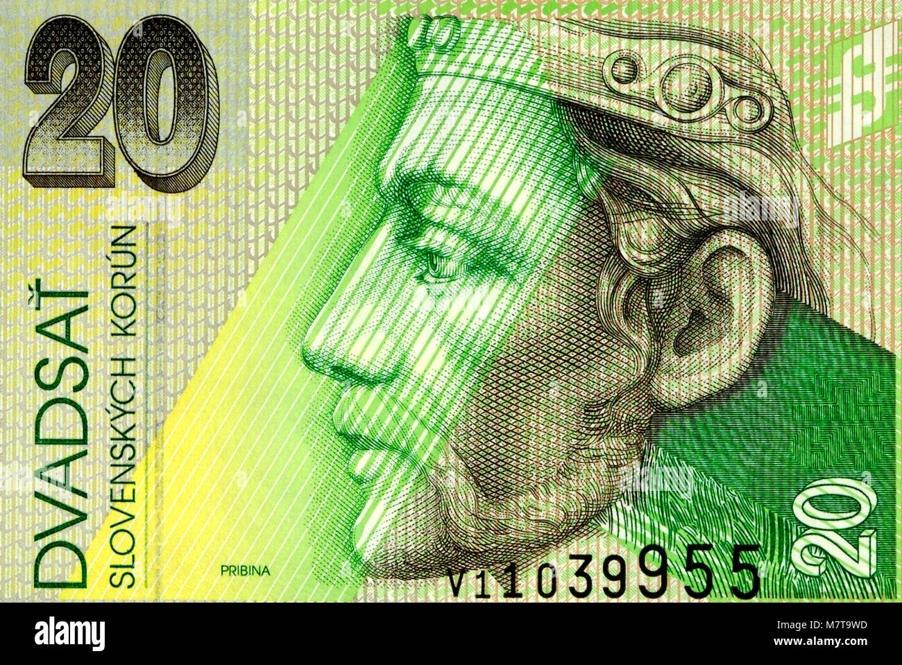 Slovakia Twenty 2o Korun Bank Note Stock Photo - Alamy