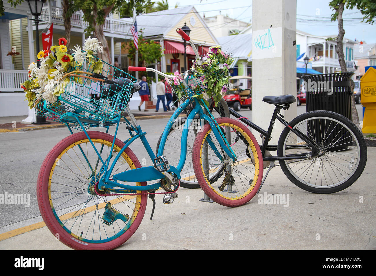 Bicycle in Key West Florida Stock Photo Alamy