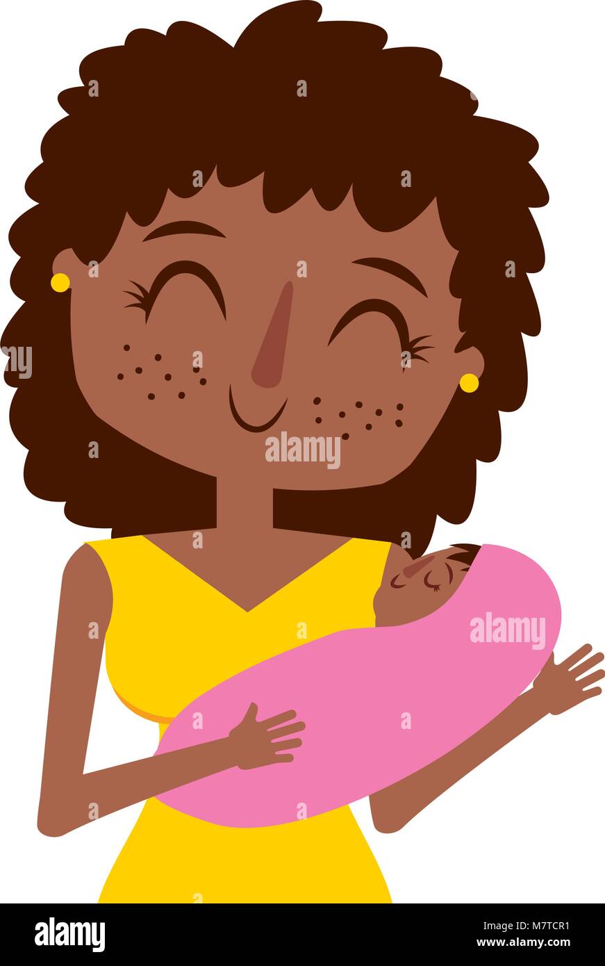 Cartoon Mother Holding Son Stock Photos Cartoon Mother Holding