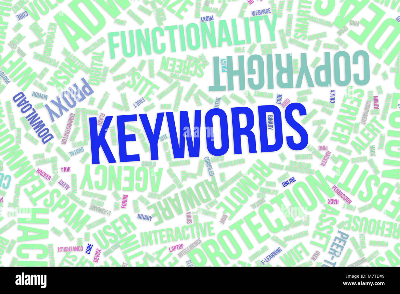 Keywords, IT, information technology conceptual word cloud for for