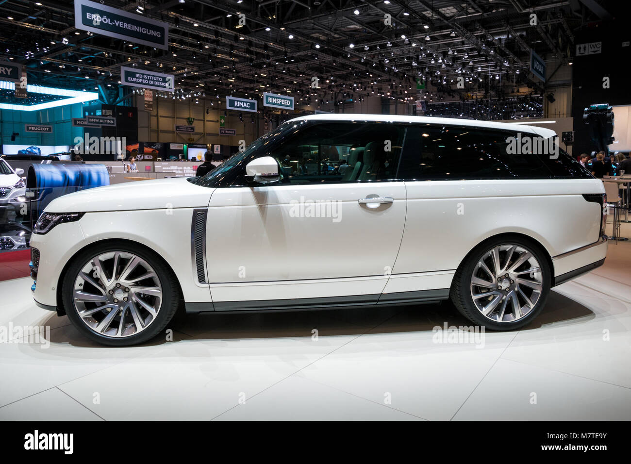 GENEVA, SWITZERLAND - MARCH 6, 2018: Range Rover SV Coupe SUV car unveiled  at the 88th Geneva International Motor Show Stock Photo - Alamy