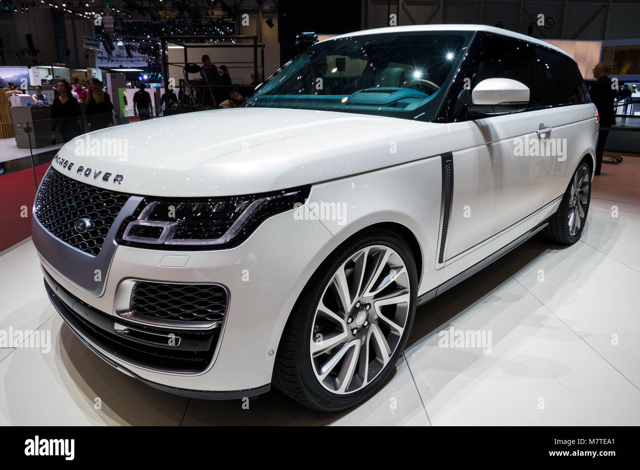 GENEVA, SWITZERLAND - MARCH 6, 2018: Range Rover SV Coupe SUV car unveiled  at the 88th Geneva International Motor Show Stock Photo - Alamy