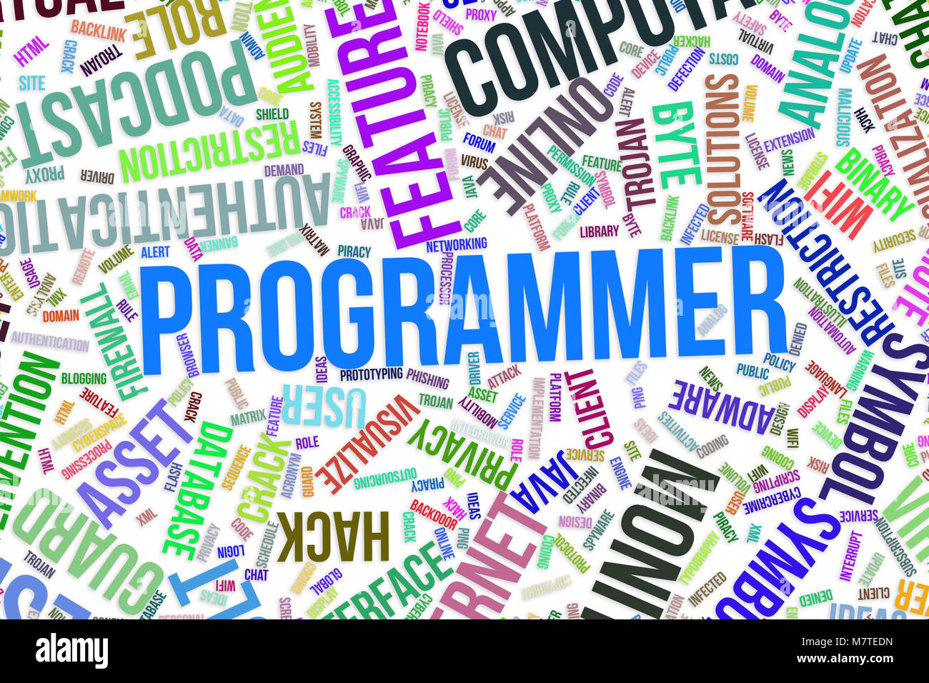 Programmer, IT, information technology conceptual word cloud for for ...
