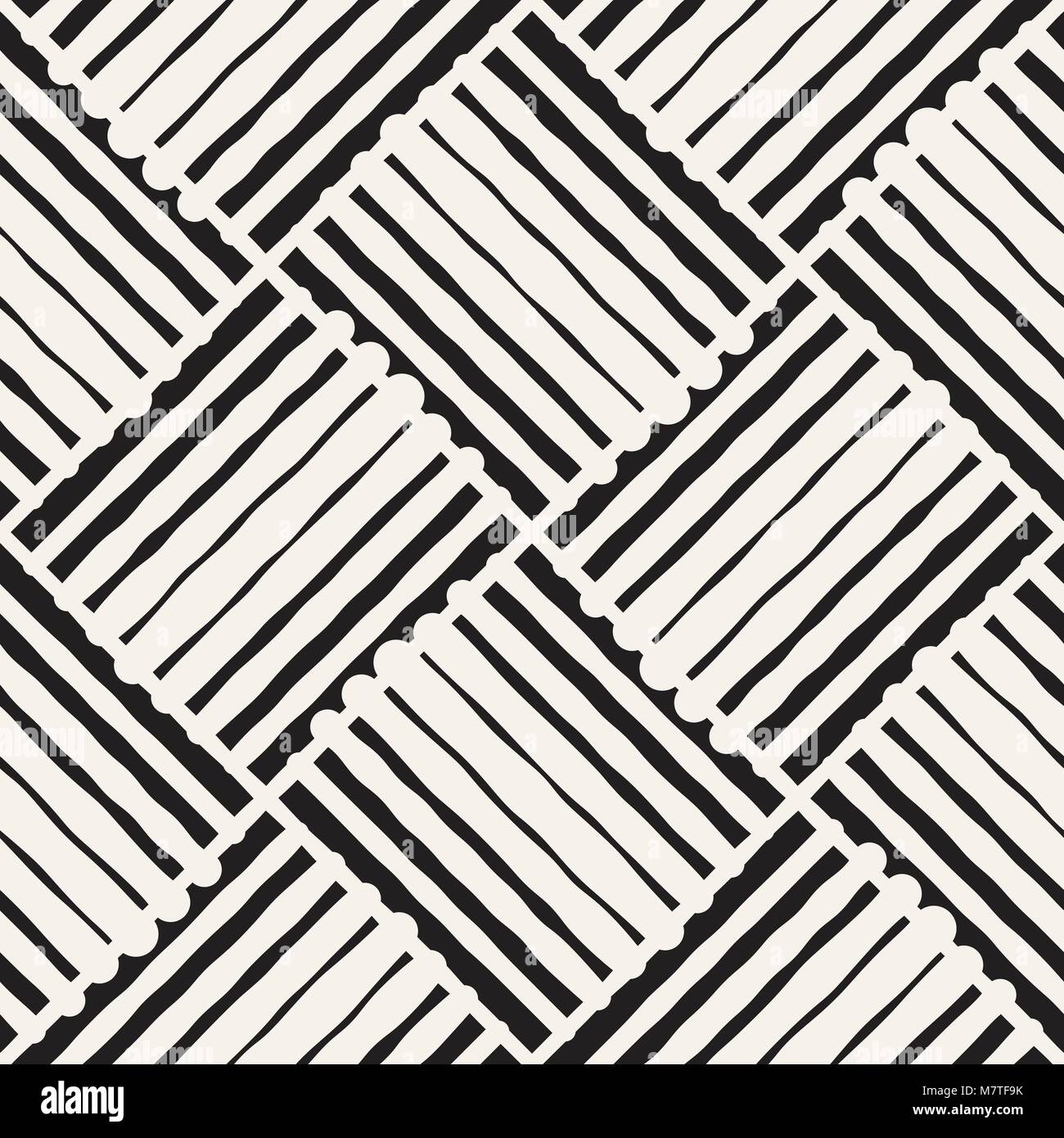 Seamless abstract hand drawn pattern. Vector freehand lines background ...
