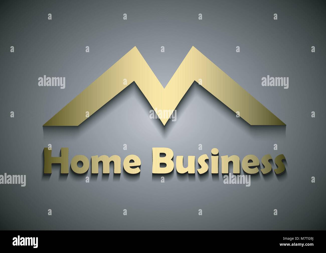 Design vector of business logo M alphabet golden elegant color Stock Vector