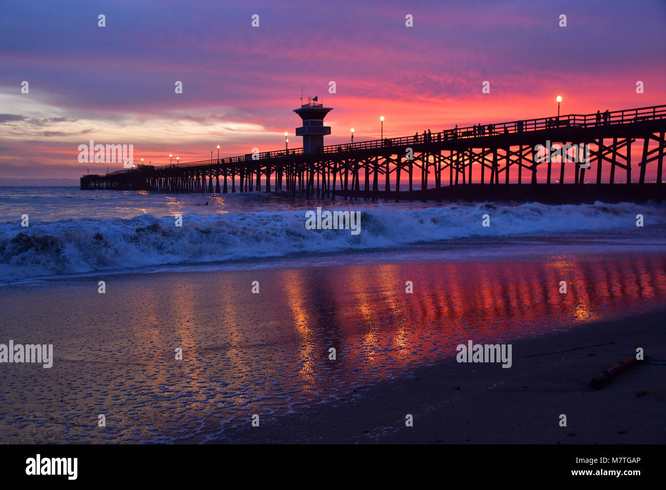 Seal Beach sunset Stock Photo Alamy