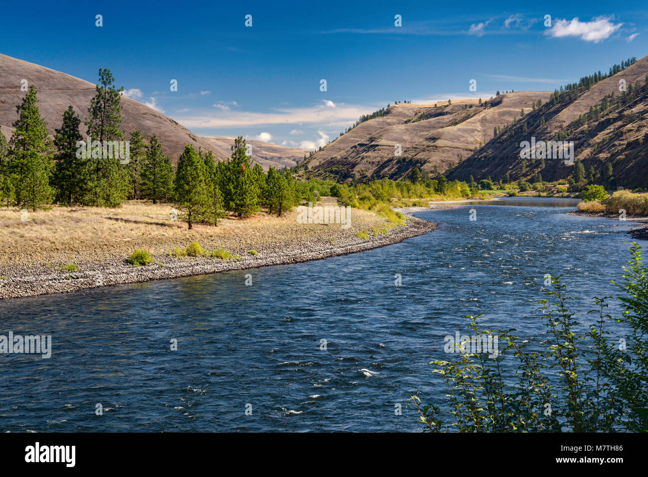 Clearwater River Canyon, Northwest Passage Scenic Byway, Nez Perce Trail, Nez Perce Indian Reservation, near Myrtle, Idaho, USA Stock Photo