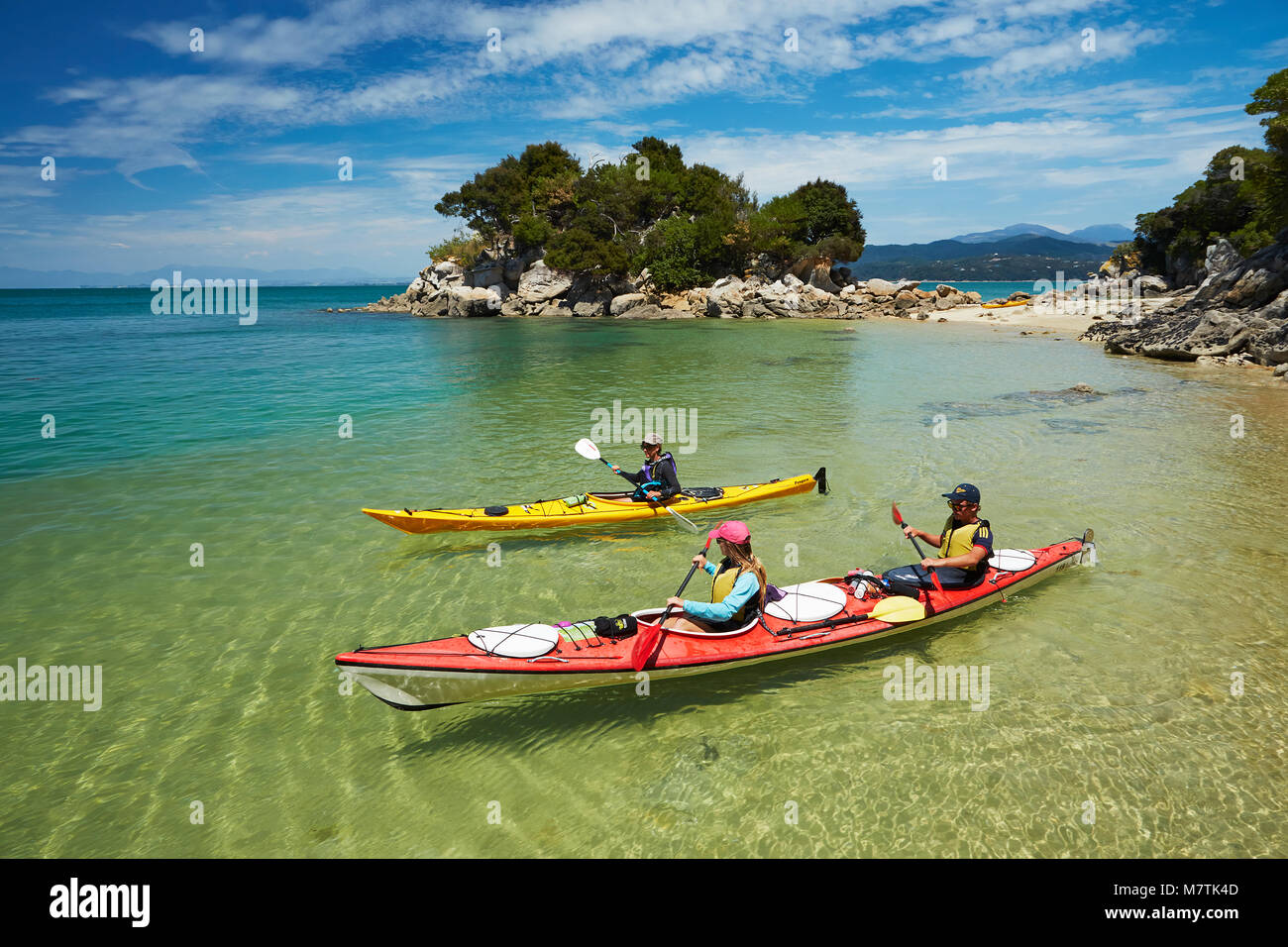 Kayakers, Fisherman Island, Abel Tasman National Park, Nelson Region
