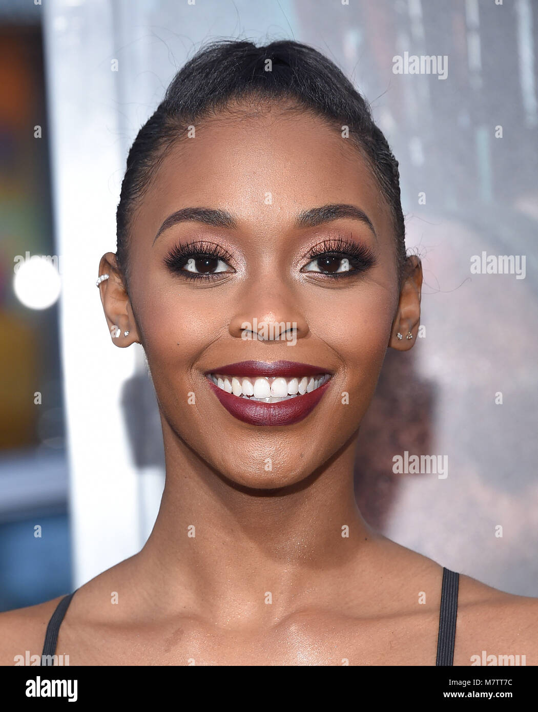 Los Angeles, USA. 12th Mar, 2018. Nafessa Williams arrives for the US