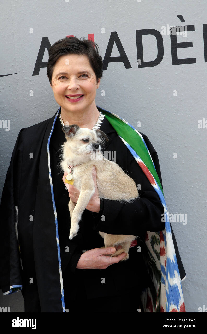 Barcelona, Spain. 12th Mar, 2018. Isabella Rossellini attends the