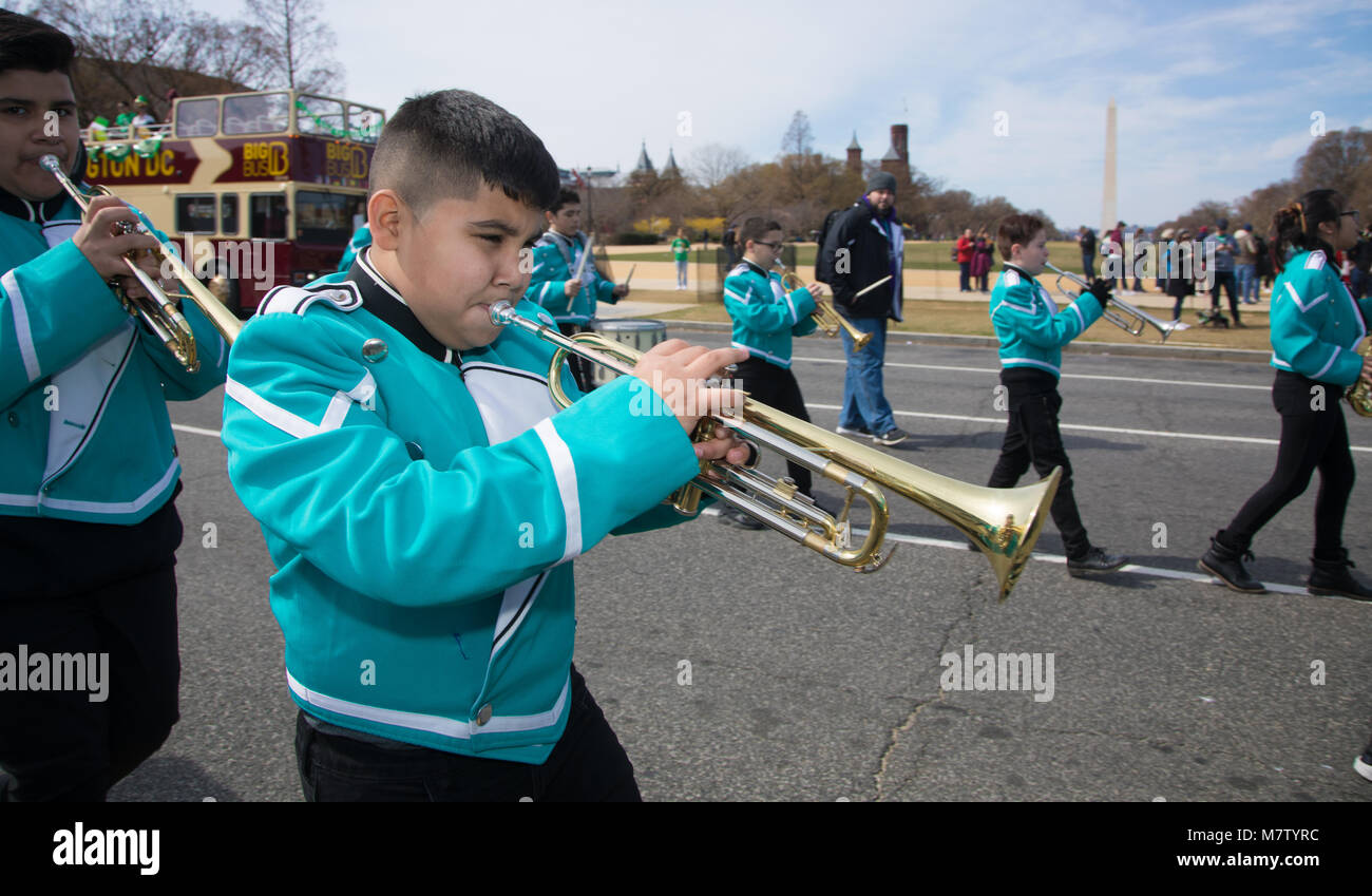 The William C. McGinnis School Band/Cadets, Perth Amboy, NJ participate