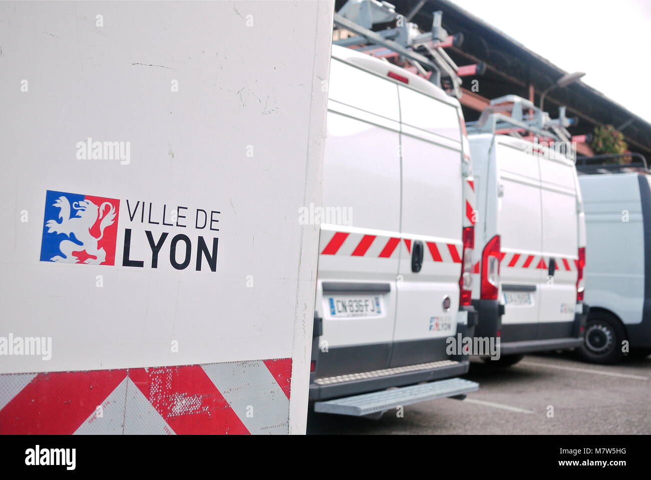 Vans from "Ville de Lyon" municipal services, Lyon, France Stock Photo -  Alamy