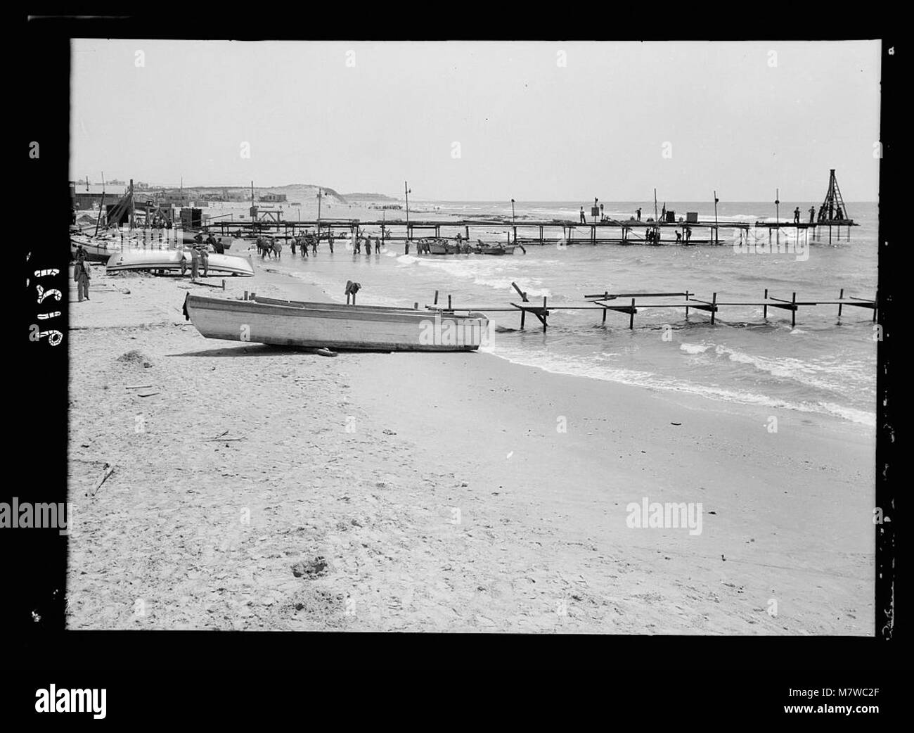 A photograph taken during the 1936 Palestine disturbances, showing the ...