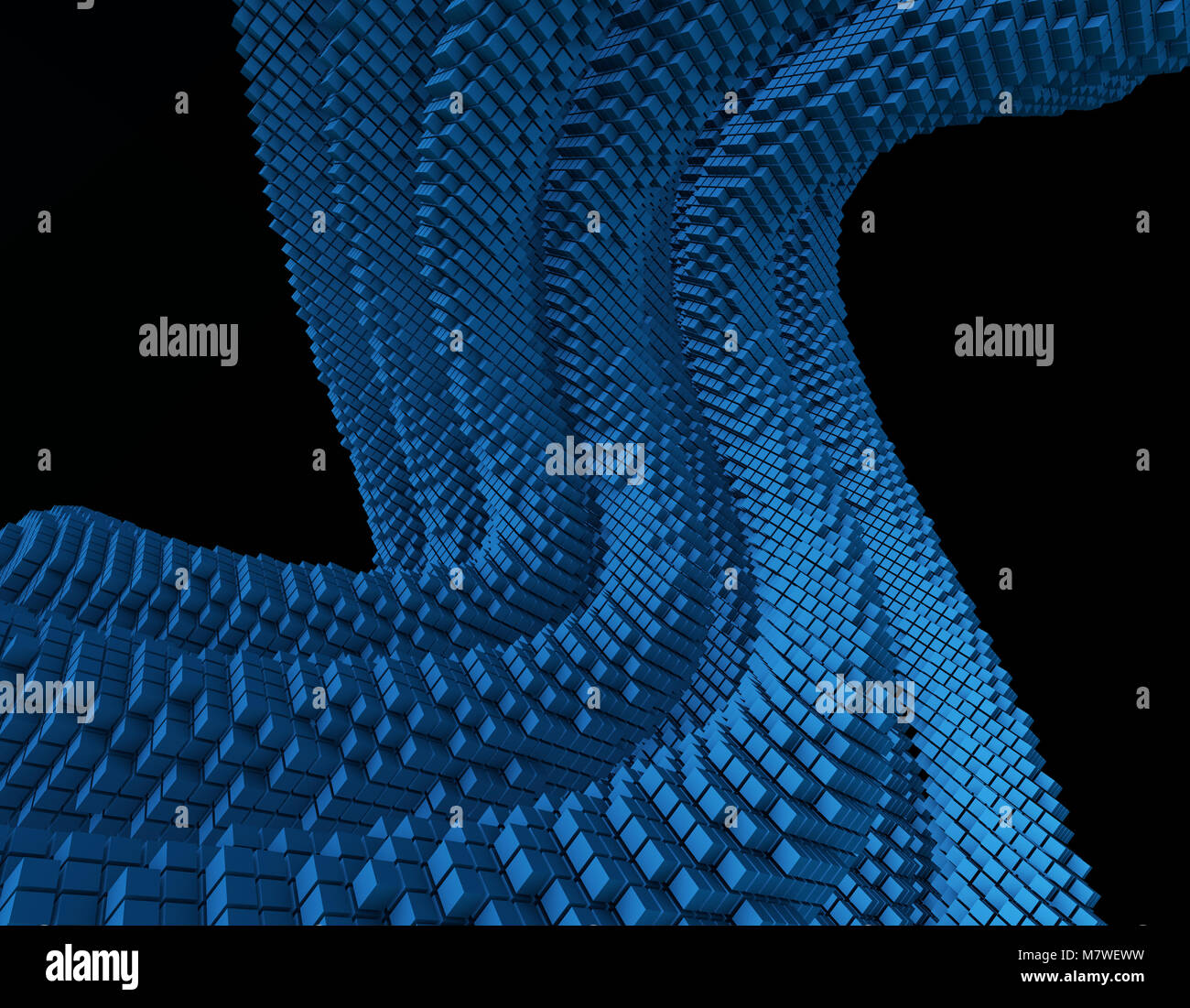 Technology Network Data Transmission, Spiral Pipeline Stock Photo