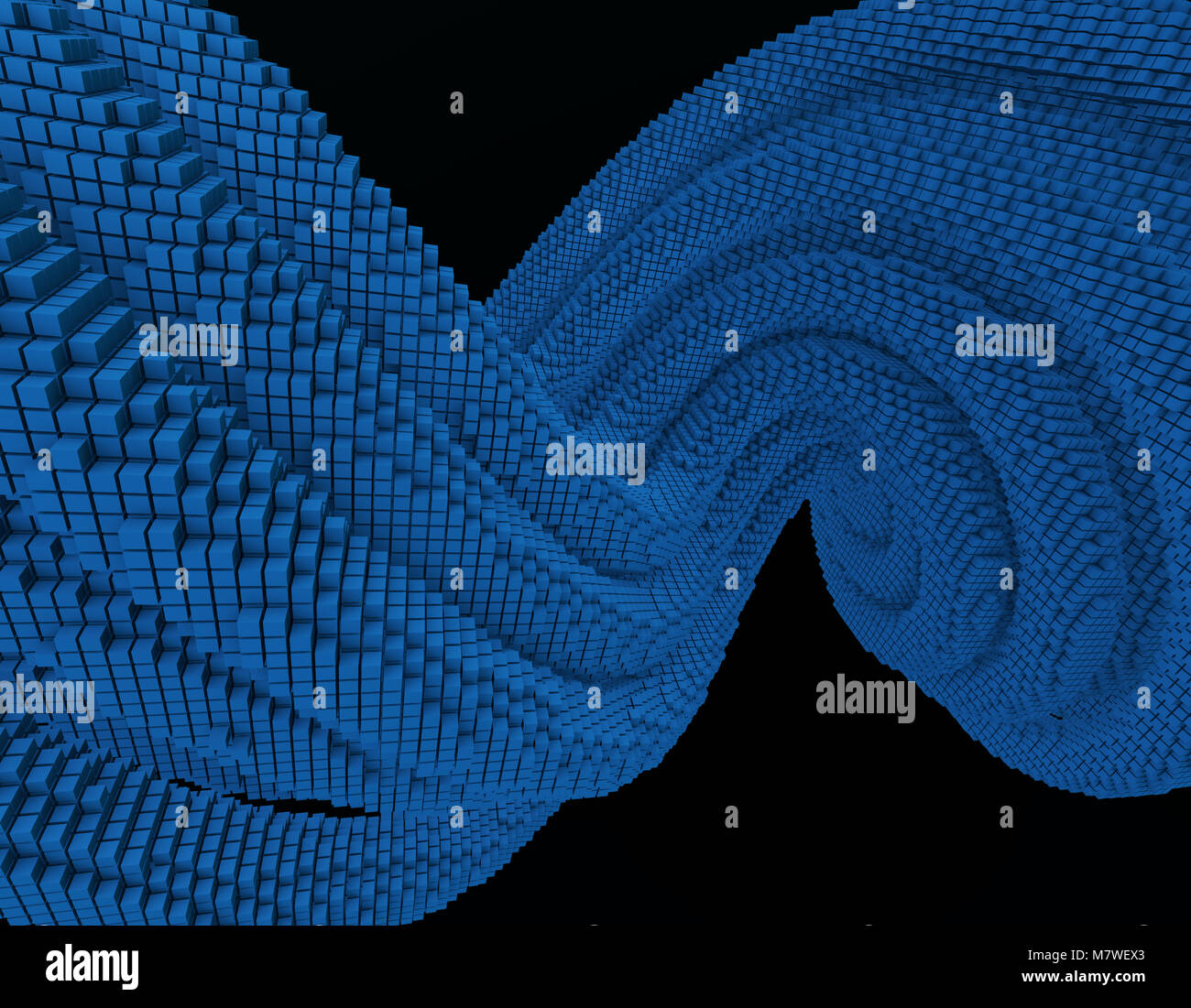 Technology Network Data Transmission, Spiral Pipeline Stock Photo