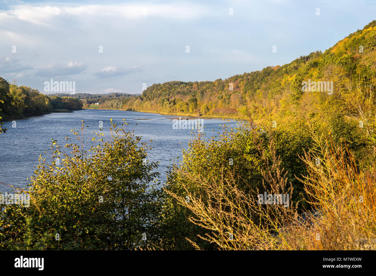 Connecticut River, Cornish, New Hampshire. New Hampshire on right