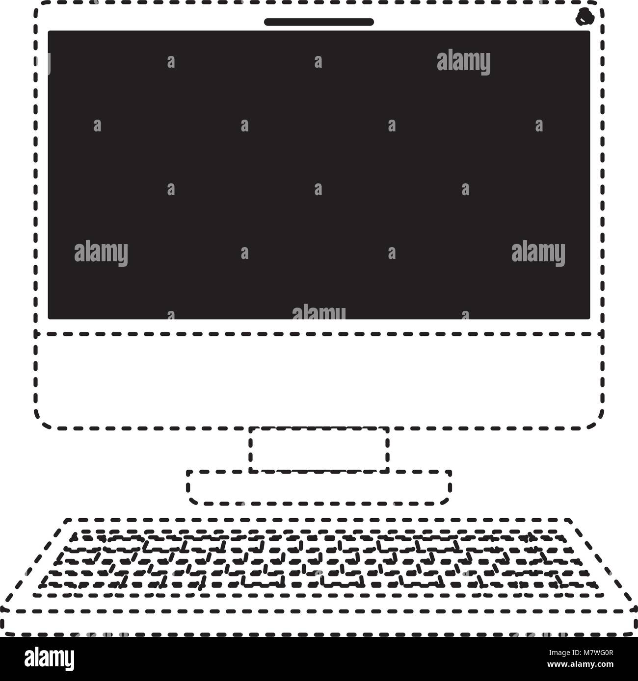 computer desktop isolated icon Stock Vector Image & Art - Alamy