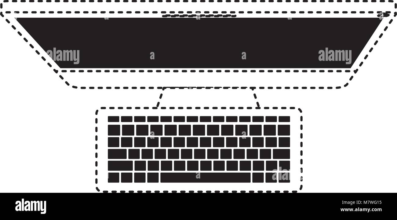 computer desktop isolated icon Stock Vector Image & Art - Alamy