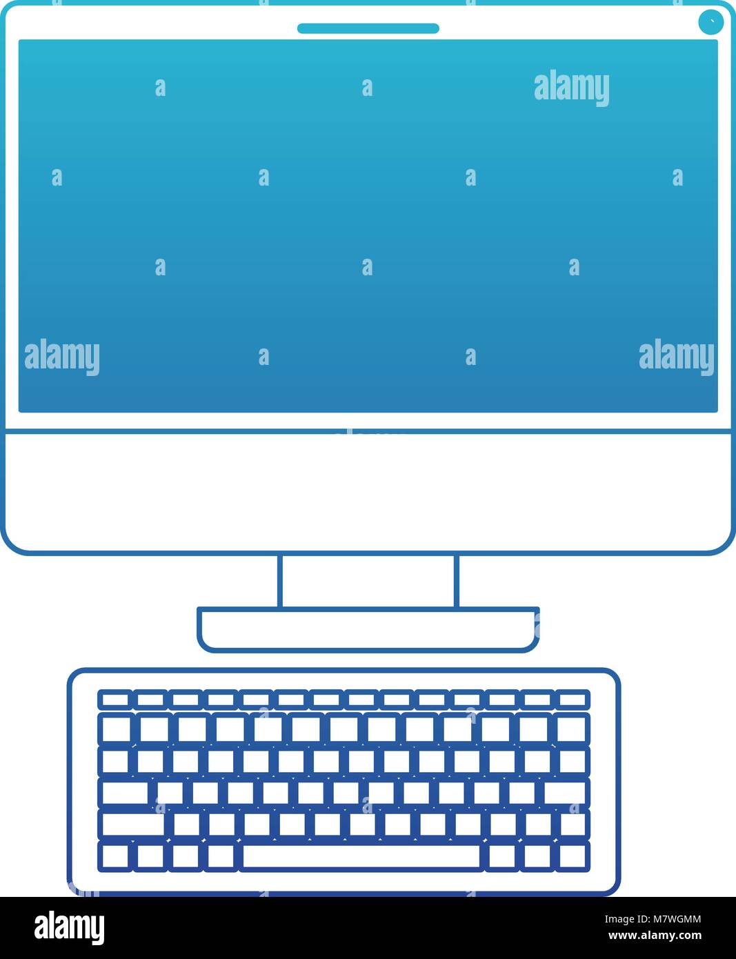 computer desktop isolated icon Stock Vector Image & Art - Alamy