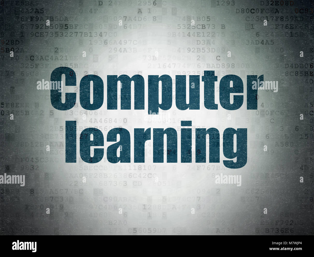 Studying concept: Computer Learning on Digital Data Paper background ...