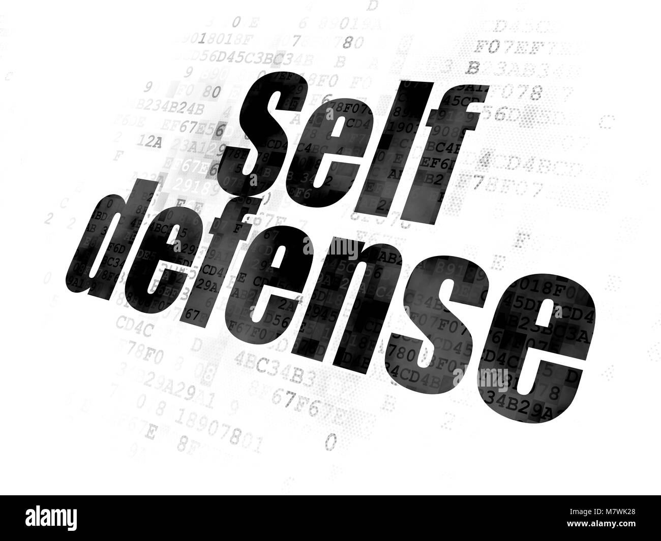 Privacy concept: Self Defense on Digital background Stock Photo - Alamy