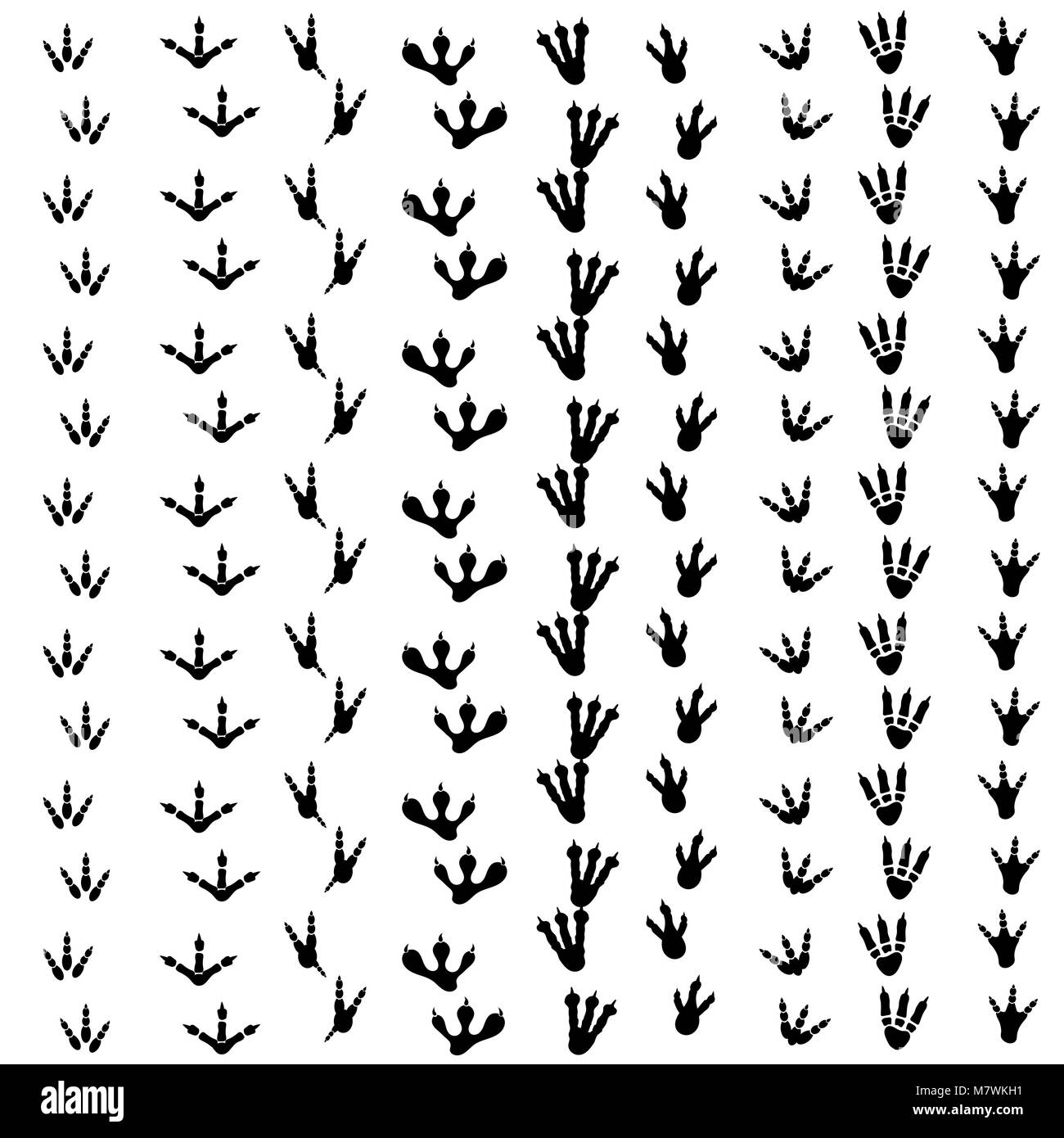 Set of Different Prints Isolated Stock Vector