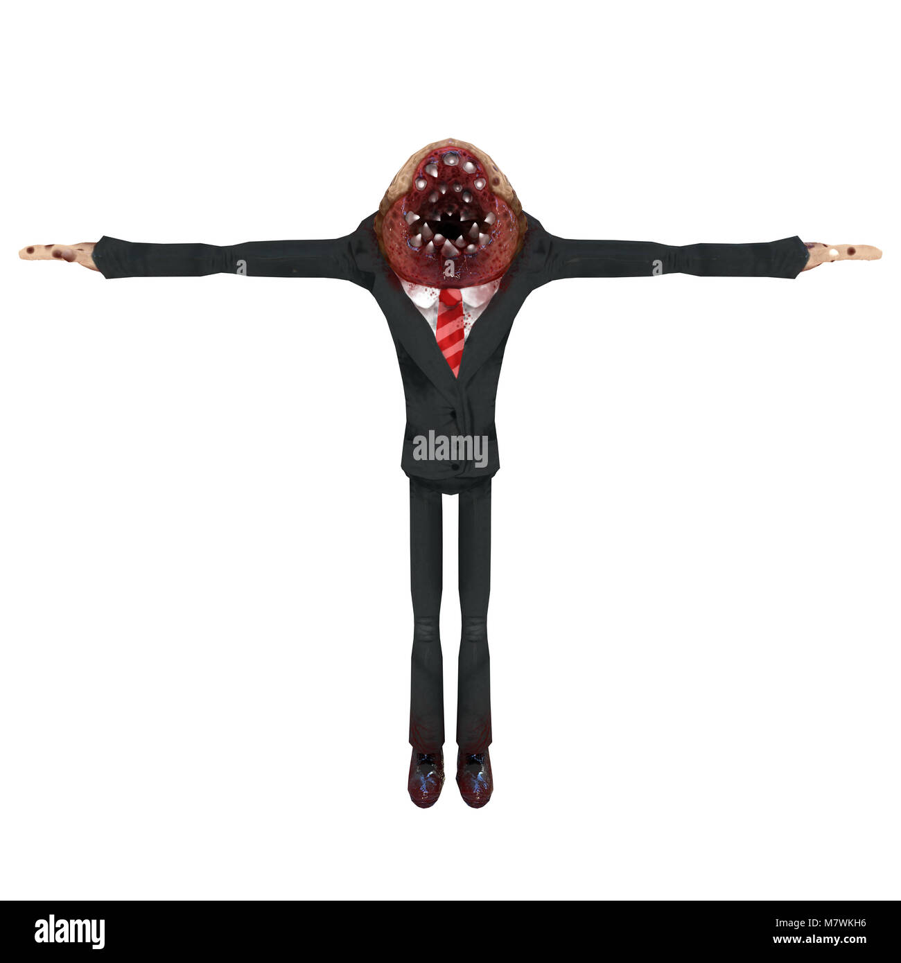 3d professional parasite t-pose. Stock Photo