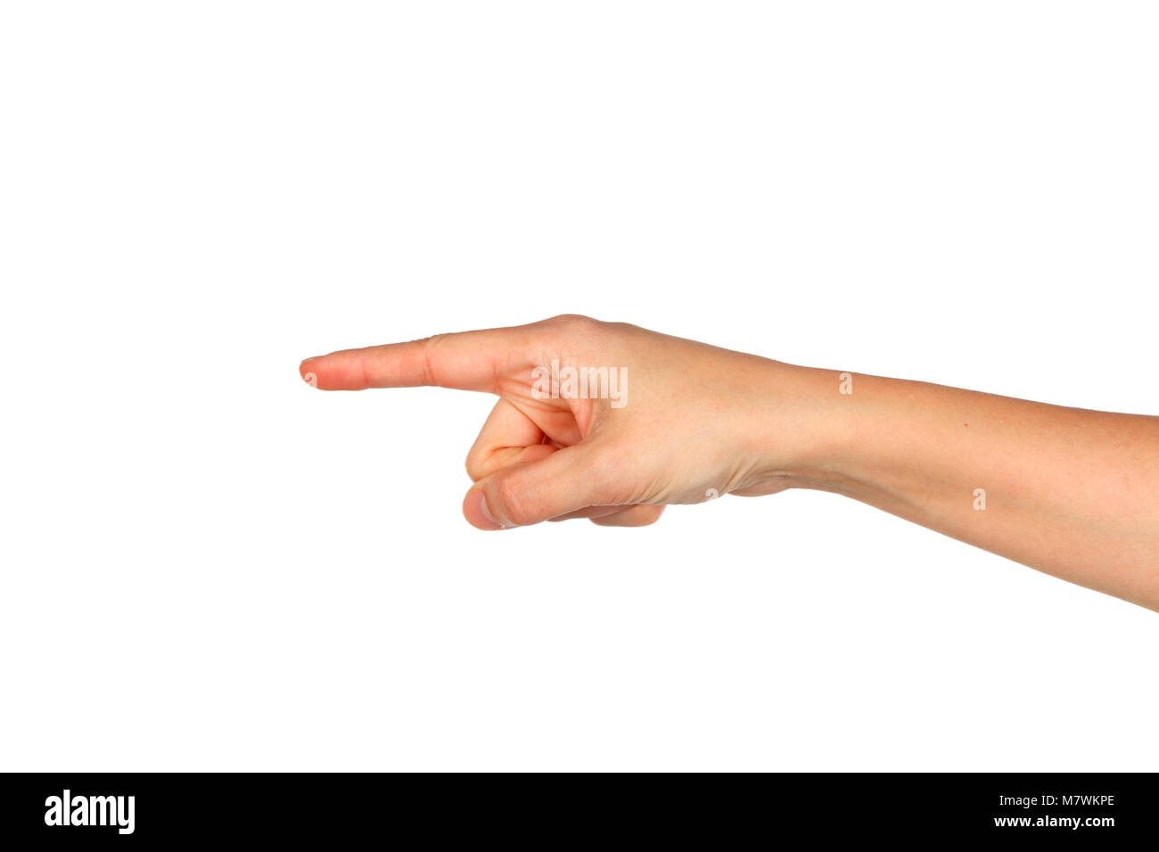 Female hand isolated on a white background Stock Photo - Alamy