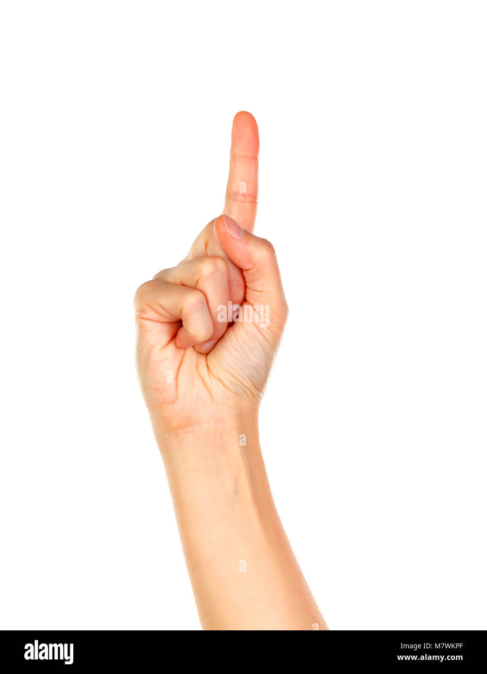 Female hand isolated on a white background Stock Photo - Alamy