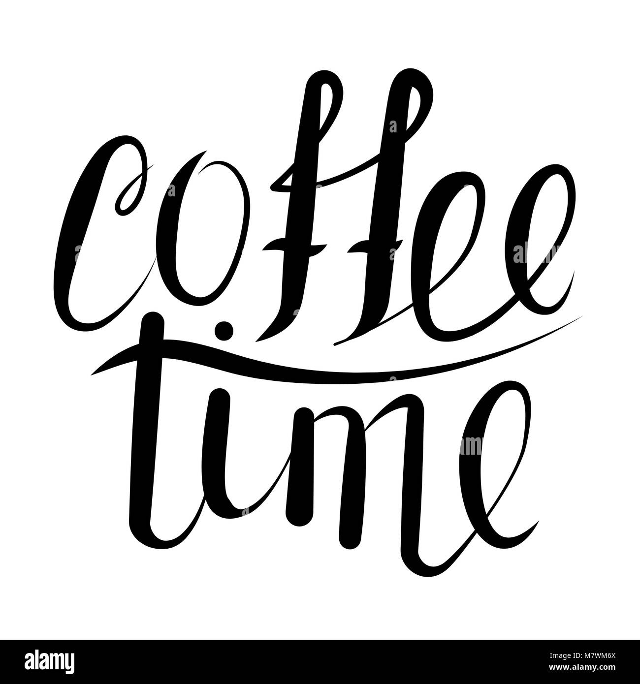 Calligraphy coffee time Stock Vector Image &amp; Art - Alamy