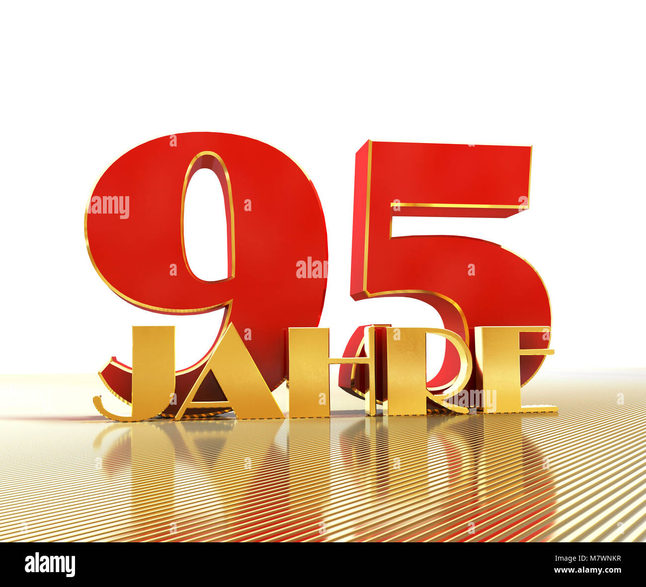 Golden number five (number 95) and the word "years" against the