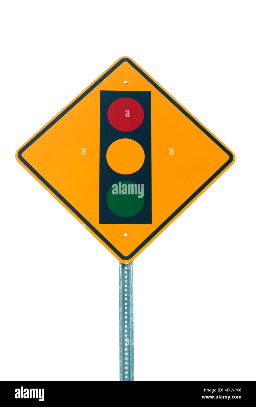 Traffic light sign against white background Stock Photo Alamy