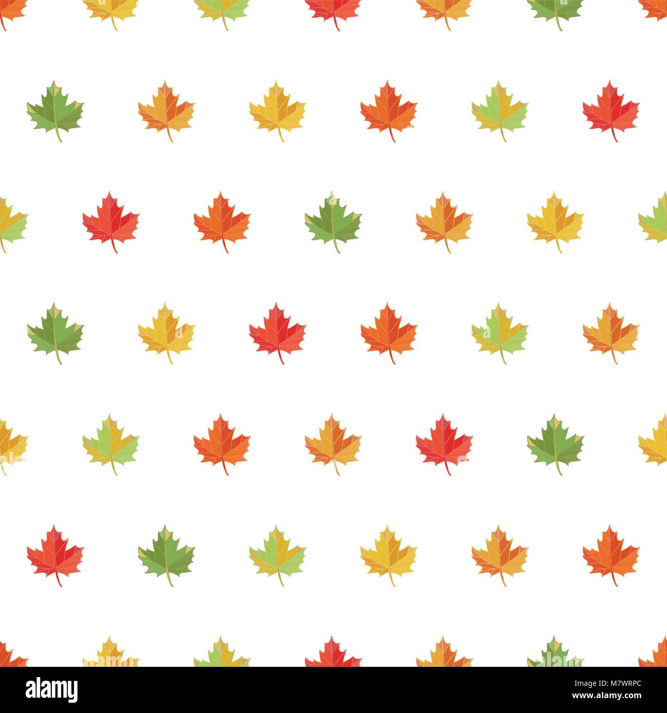 Seamless pattern background maple leaf. Vector autumn print Stock ...
