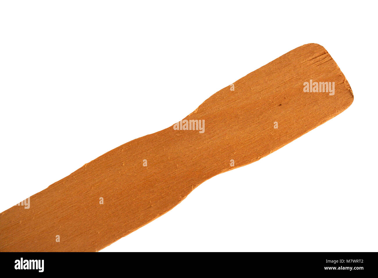 A Isolated paint stirrer stick on white Stock Photo Alamy