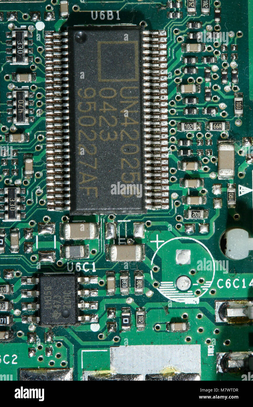 A Computer chip and circuit board Stock Photo - Alamy