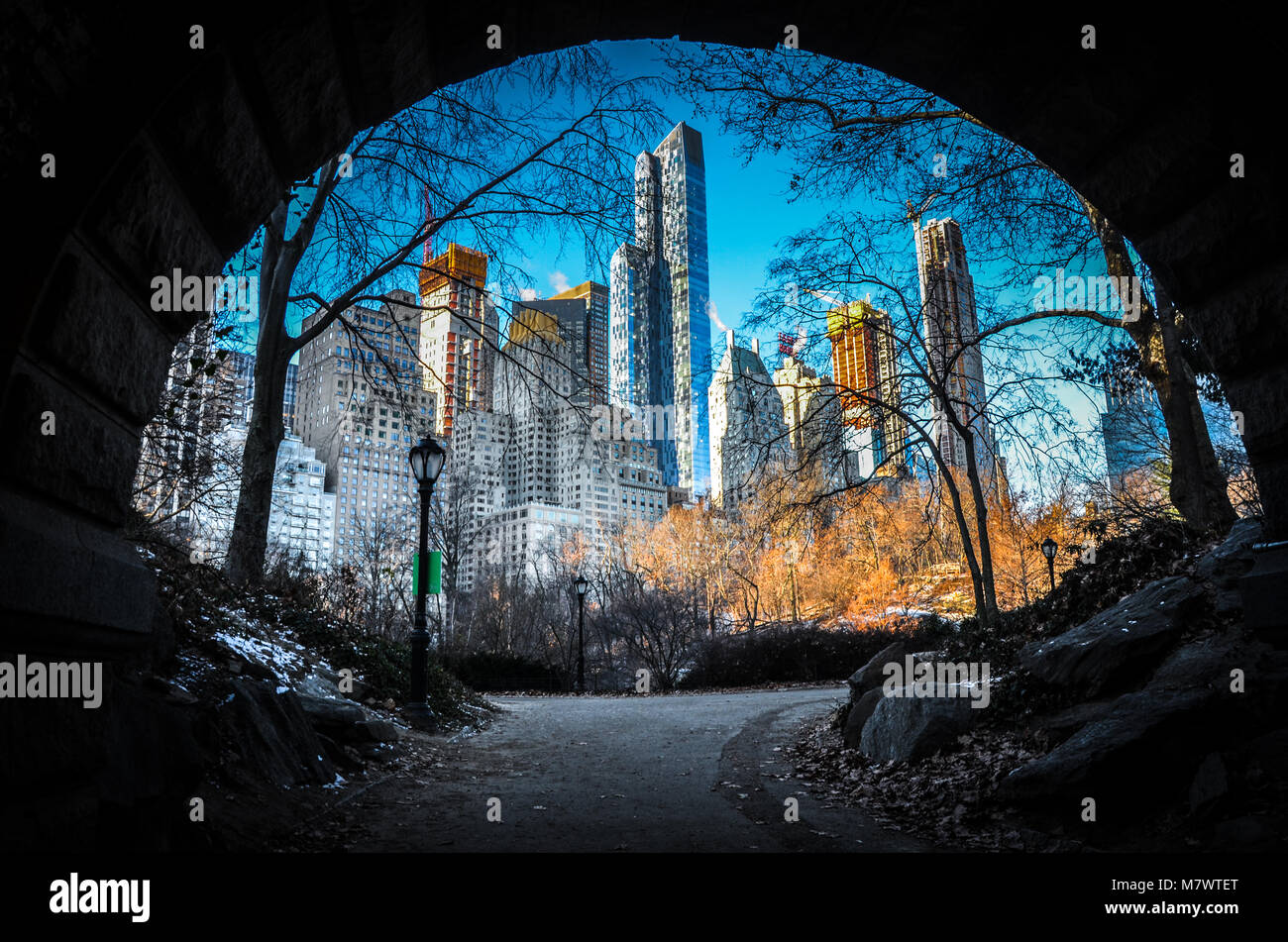 A view from the tunnel Stock Photo