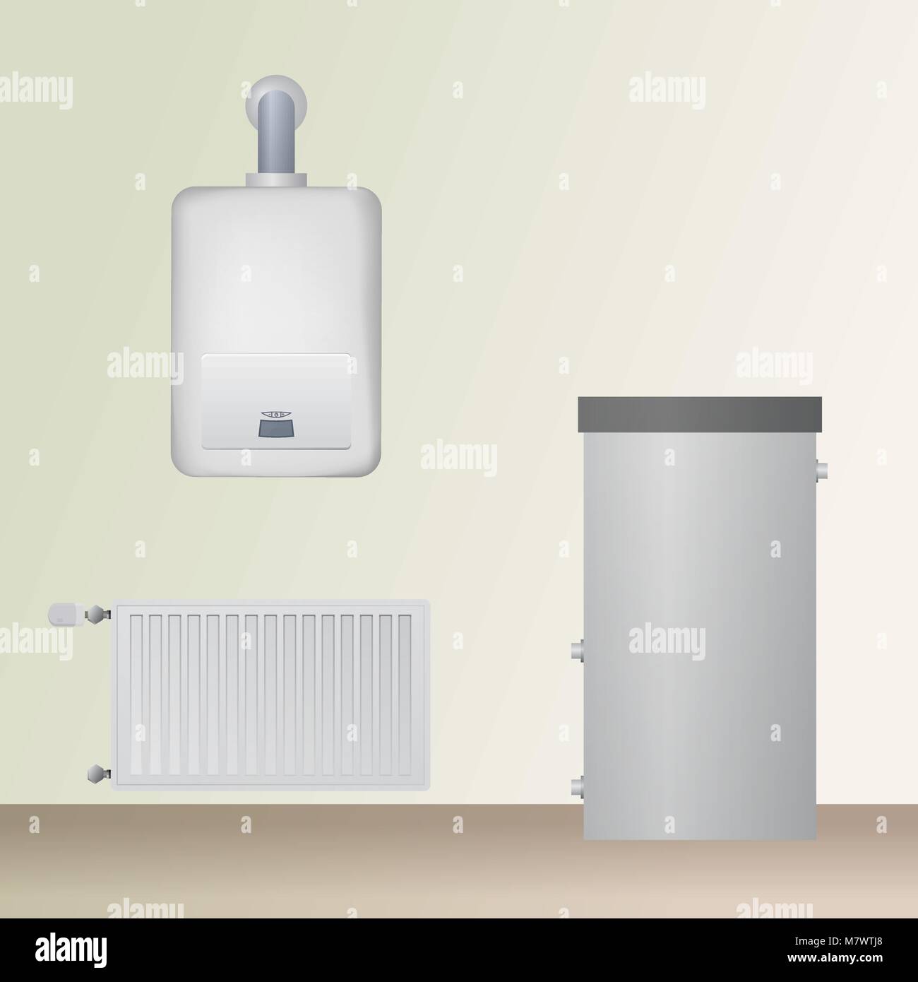 Domestic boiler piping Stock Vector Images Alamy