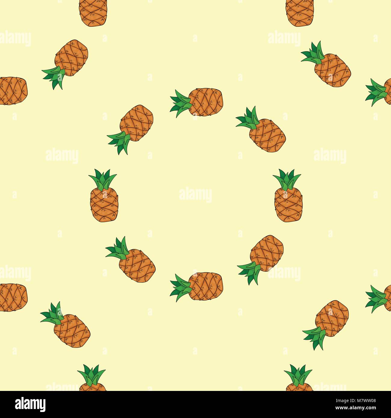 Seamless pattern background with pineapple. Fruit vector illustration ...