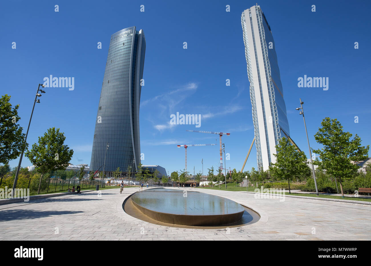 MILAN, ITALY, JUNE 7, 2017 Isozaki Tower and Hadid Tower in "City
